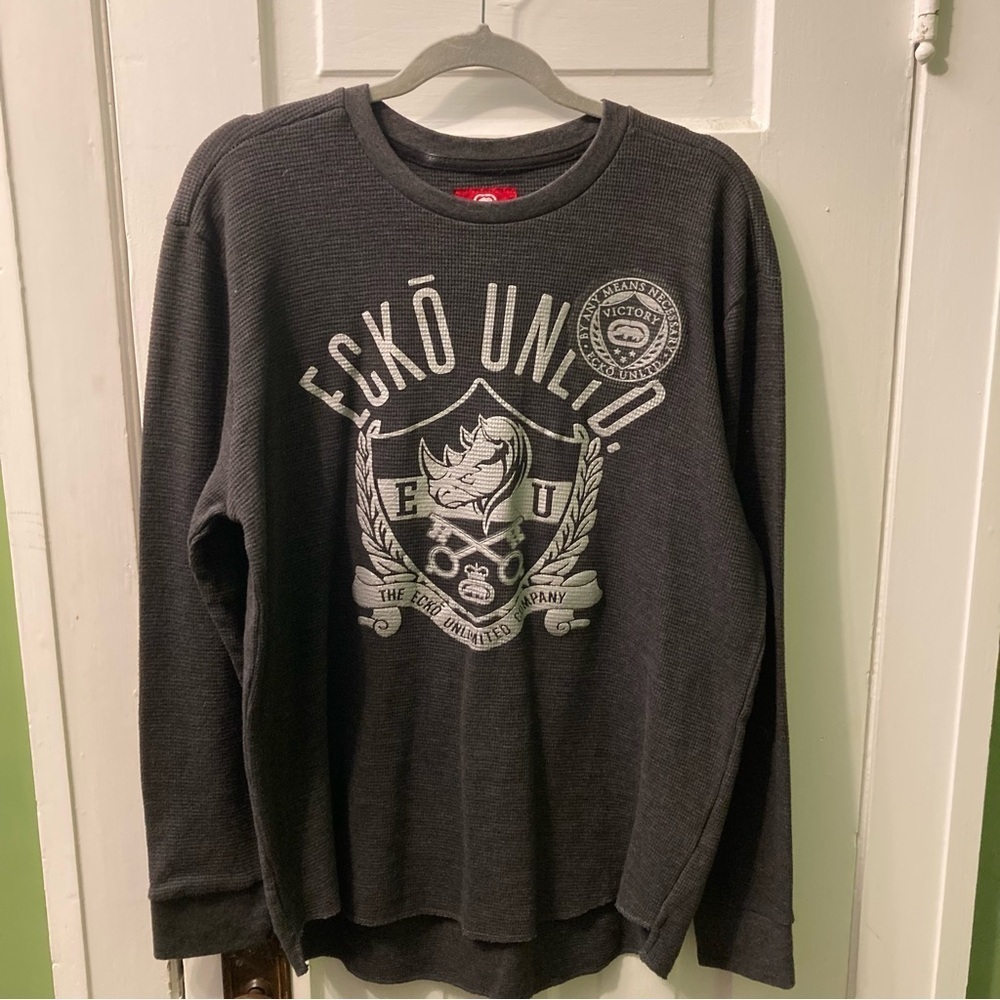Ecko Unlimited Dark Gray Graphic Tee - Picture 2 of 11
